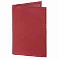 Обложка для паспорта натуральная кожа флоттер, кожаный уголок, красная, BRAUBERG, 238865 238865