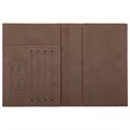 Обложка для паспорта с карманами и резинкой, мягкая экокожа, "PASSPORT", коричневая, BRAUBERG, 238204 238204