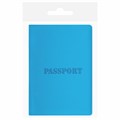 Обложка для паспорта, мягкий полиуретан, "PASSPORT", голубая, STAFF, 238405 238405