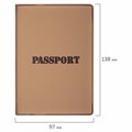 Обложка для паспорта, мягкий полиуретан, "PASSPORT", коричневая, STAFF, 238406 238406