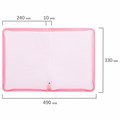 Папка объемная на молнии пластиковая BRAUBERG PASTEL, А4, 330х240 мм, 600 мкм, цвет персиковый, 271972 271972
