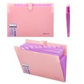 Папка-органайзер на кнопке 12 отделений, BRAUBERG "Extra", А4, персиковая с лавандовым, 271931 271931