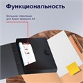 Папка-портфель пластиковая BRAUBERG "Energy" А4 (330х256х32 мм), без отделений, черная, 221202 221202