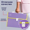 Папка-портфель пластиковая BRAUBERG "JOY", А4 (330х245х35 мм), 13 отделений, с окантовкой, фиолетовая, 227977 227977