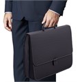Папка-портфель пластиковая BRAUBERG "КОНСУЛ" А4 (370х280х120 мм), 2 отделения, фактура "бисер", черная, 223079 223079