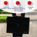 Папка-портфель пластиковая BRAUBERG А4 (332х245х35 мм), 13 отделений, фактура диагональ, черная, 221375 221375