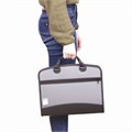 Папка-портфель пластиковая BRAUBERG А4+ (375х305х60 мм), 4 отделения, 2 кармана, серая, 228685 228685
