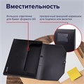 Папка-портфель пластиковая БОЛЬШОГО ФОРМАТА BRAUBERG "ПОРТФОЛИО", А3 (445х310х30 мм), черная, РОССИЯ, 226023 226023
