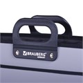 Папка-портфель пластиковая БОЛЬШОГО ФОРМАТА BRAUBERG "ПОРТФОЛИО", А3 (470х380х130 мм), 3 отделения, серая, 223080 223080