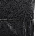 Портфель из натуральной кожи, 38х27х12 см, 2 отделения, замок с ключом, черный, 2-237 240365
