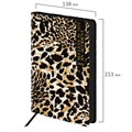 Ежедневник датированный 2025 А5 138x213 мм BRAUBERG "Vista", под кожу гибкий, "Leopard", 115870 115870