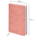 Ежедневник датированный 2025, А5, 138x213 мм, BRAUBERG "Foliage", под кожу гибкий, розовый, 115852 115852