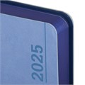Ежедневник датированный 2025, А5, 138x213 мм, BRAUBERG "Metropolis Mix", под кожу гибкий, голубой, 115861 115861