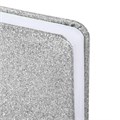 Ежедневник датированный 2025, А5, 138x213 мм, BRAUBERG "Sparkle", под кожу, блестки, серебристый, 115858 115858