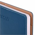 Ежедневник датированный 2025, А5, 143х218 мм, BRAUBERG "Journal", под кожу, застежка, органайзер, синий, 115879 115879