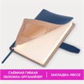 Ежедневник датированный 2025, А5, 143х218 мм, BRAUBERG "Journal", под кожу, застежка, органайзер, синий, 115879 115879
