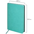 Ежедневник недатированный А5 (138х213 мм) BRAUBERG "Stylish", кожзам, гибкий, 160 л., бирюзовый, 111862 111862