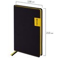 Ежедневник недатированный А5 (138х213 мм), BRAUBERG "AIM", под кожу, 136 л., черный, 113421 113421