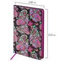 Ежедневник недатированный А5 (138х213 мм), BRAUBERG VISTA, под кожу, гибкий, 136 л., "Paistley", 112039 112039