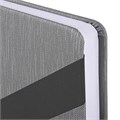 Ежедневник недатированный А5 138x213 мм BRAUBERG "Waves" под кожу, застежка 160 л., черный/серый, 111875 111875