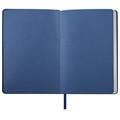Ежедневник недатированный А5 138х213 мм BRAUBERG "Metallic", под кожу, 136 л., гибкий, синий, 113376 113376