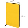 Ежедневник недатированный А5 138х213 мм BRAUBERG "Metropolis Mix", под кожу, 136 л., желтый, 113292 113292