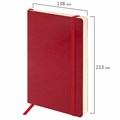 Ежедневник недатированный А5 138х213 мм BRAUBERG "Metropolis Ultra", под кожу, 160 л., красный, 113287 113287