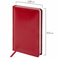 Ежедневник недатированный А5 138х213 мм BRAUBERG "Rainbow" под кожу, 136 л., красный, 111667 111667