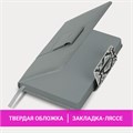 Ежедневник недатированный А5 138х213 мм, BRAUBERG "Safari", под кожу, магнит, 160 л., Snake, серый, 116594 116594