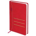 Ежедневник недатированный А5 138х213мм BRAUBERG Slot, под кожу, держатель для ручки, 160 листов, красный, 116606 116606