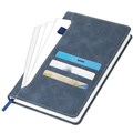 Ежедневник недатированный А5 138х213мм BRAUBERG Slot, под кожу, держатель для ручки, 160 листов, синий, 116607 116607