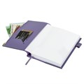 Ежедневник недатированный А5 145х220мм, BRAUBERG Zipline, под кожу, карман-молния, 160л, фиолетовый, 116249 116249