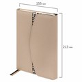 Ежедневник недатированный А5 155х213 мм BRAUBERG "Wild", под кожу, магнит, 160 л., LEO бежевый, 116232 116232