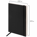 Ежедневник недатированный БОЛЬШОЙ ФОРМАТ 210х297 мм А4, BRAUBERG "Metropolis Ultra", 160 л., черный, 113284 113284