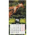 Календарь настенный перекидной на 2025 г., BRAUBERG, 12 листов, 22,5х22,5 см, МИНИ, "Дикие животные", 116179 116179