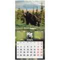 Календарь настенный перекидной на 2025 г., BRAUBERG, 12 листов, 22,5х22,5 см, МИНИ, "Дикие животные", 116179 116179