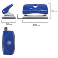 Дырокол BRAUBERG "Original", до 10 листов, синий, 227785 227785