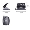 Дырокол BRAUBERG "Original", до 25 листов, черный, 222542 222542