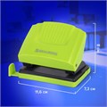 Дырокол BRAUBERG "SUPER", до 20 листов, зелено-черный, 272743 272743