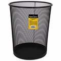 Корзина для бумаг БОЛЬШАЯ, 20 л, металлическая, черная, BRAUBERG "Germanium", 231956 231956