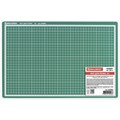 Коврик (мат) для резки BRAUBERG 3-слойный, А3 (450х300 мм), двусторонний, толщина 3 мм, зеленый, 236904 236904
