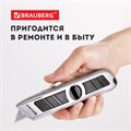 Нож универсальный мощный BRAUBERG "Professional", 6 лезвий в комплекте, фиксатор, металл, 235403 235403