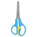 Ножницы ЮНЛАНДИЯ, 130 мм, с усилителем и линейкой, эргономичные ручки, голубые, 238344 238344