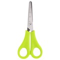 Ножницы ЮНЛАНДИЯ, 135 мм, с линейкой и футляром для лезвий, салатовые, блистер, 237109 237109