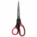 Ножницы BRAUBERG "Office", 210 мм, красно-черные, прорезиненные ручки, 2-х сторонняя заточка, 231566 231566