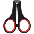 Ножницы STAFF EVERYDAY, 170 мм, бюджет, резиновые вставки, черно-красные, ПВХ чехол, 237498 237498