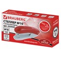 Степлер №10 BRAUBERG "Original", до 12 листов, с антистеплером, красный, 222532 222532