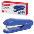 Степлер №10 BRAUBERG "SX-19", до 12 листов, с антистеплером, синий, 228588 228588