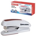 Степлер №24/6, 26/6 BRAUBERG "Extra", до 30 листов, серо-красный, 229088 229088