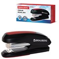 Степлер №24/6, 26/6 BRAUBERG "Extra", до 30 листов, черно-красный, 229085 229085